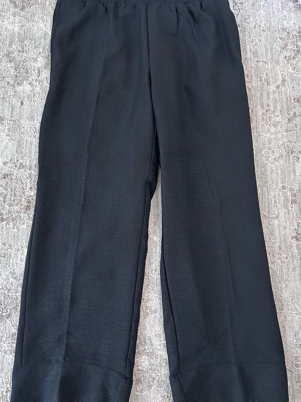 Counterparts Womens M Black Wide Leg Pull On Wide Elastic Waist Ankle Dress Pant